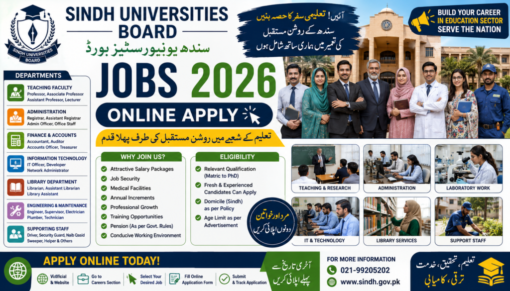 Sindh Universities Board Jobs 2026