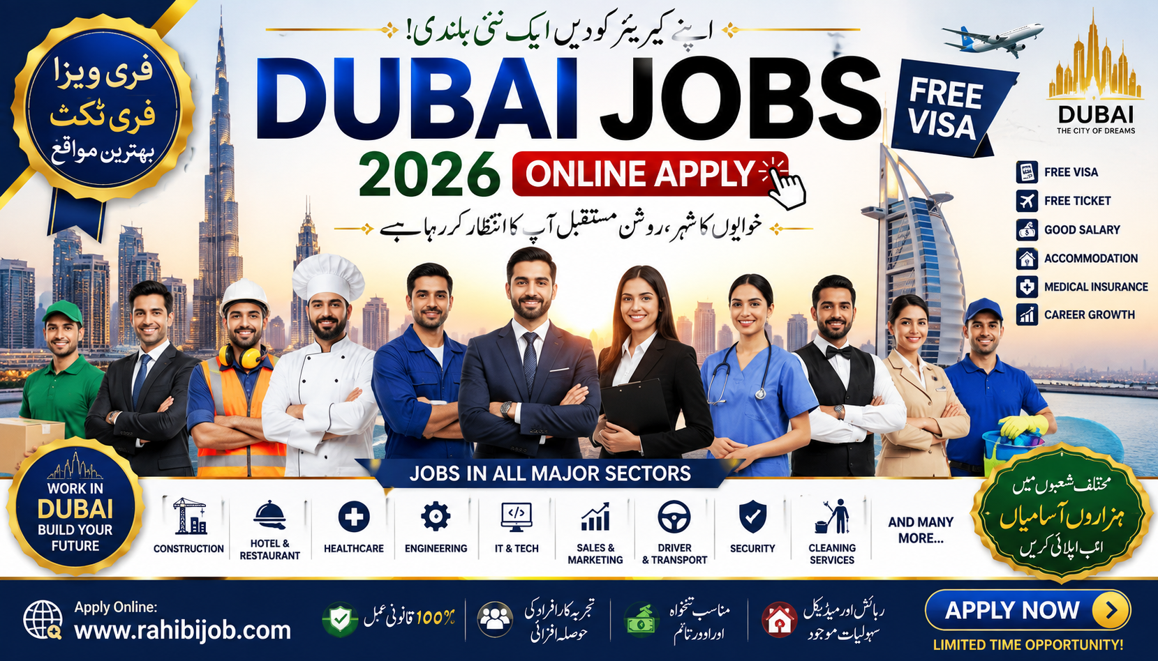 Dubai Jobs Free Visa 2026