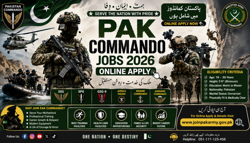 Pak Commando Jobs 2026