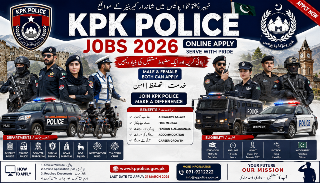 KPK Police Jobs 2026