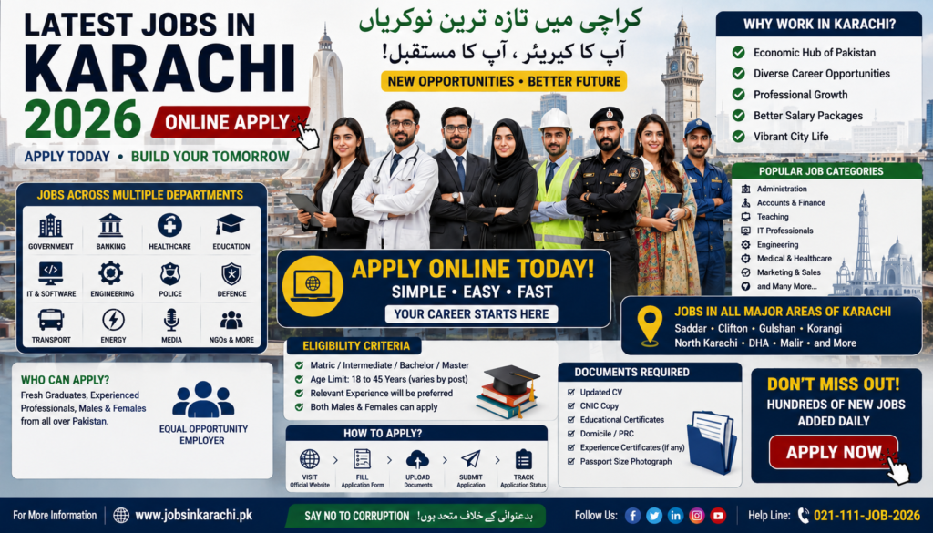 Latest Jobs in Karachi 2026