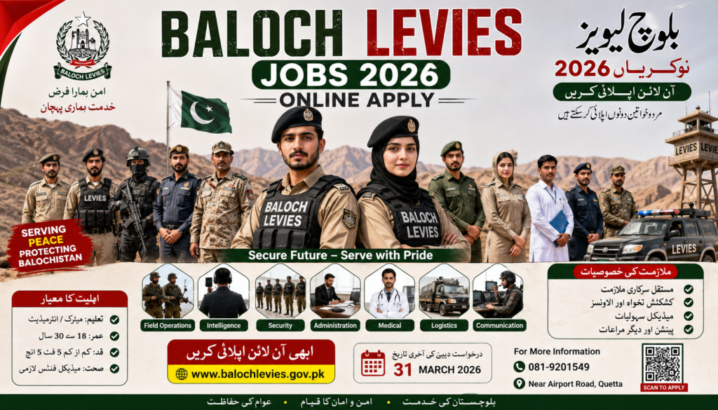 Baloch Levies Jobs 2026